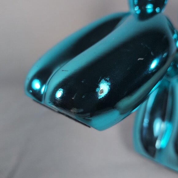GP Green Tree Products Balloon Dog 6 1/2" Blue Chrome Jeff Koons Inspired - Picture 8 of 15
